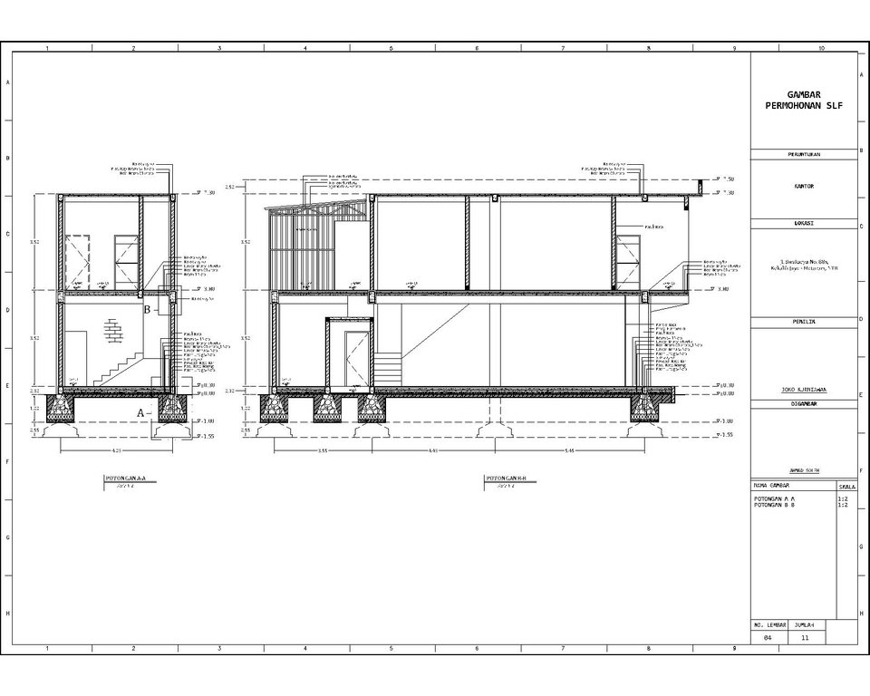 CAD Drawing - Jasa Gambar Untuk IMB, Konsep Awal Dengan AutoCad - 3