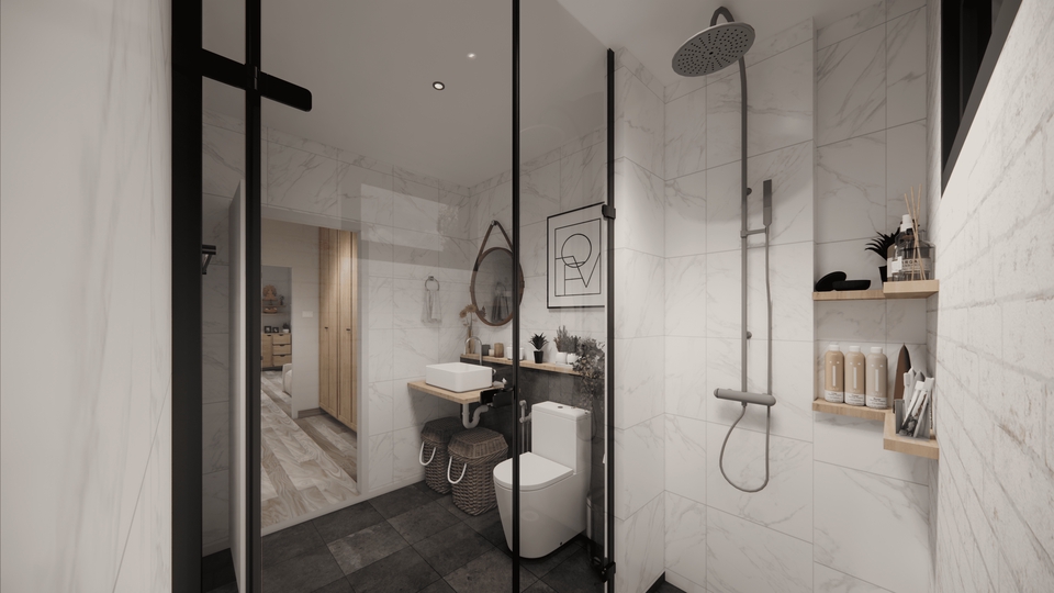 ออกแบบตกแต่งภายในและภายนอก - ออกแบบภายใน เขียนแบบ แปลน ภาพเรนเดอร์ 3D Perspective - 14