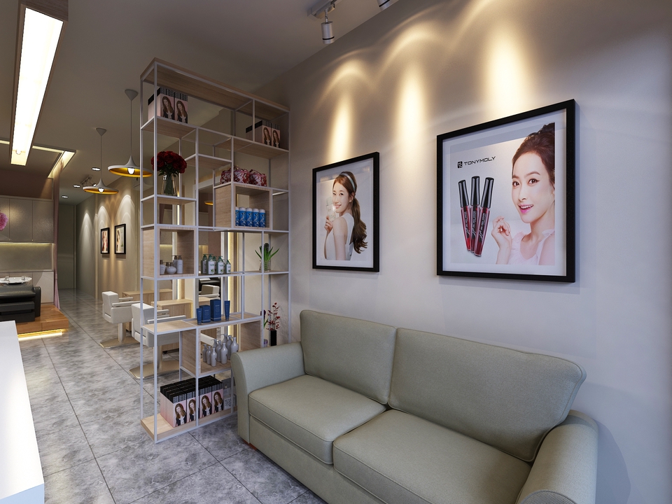 3D & Perspektif - JASA DESAIN INTERIOR SALON SKINCARE, HAIRCUT, BARBER CUT, BEAUTY SHOP, SPA - 3