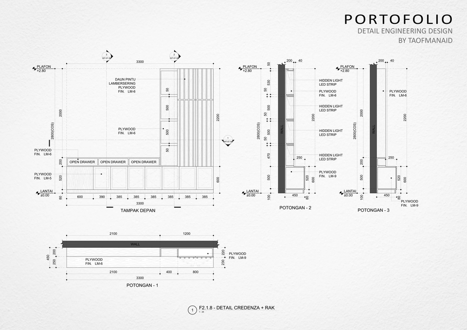 CAD Drawing - Jasa Drafter Arsitektur-Interior-struktur (CAD  Drawing)  - 21