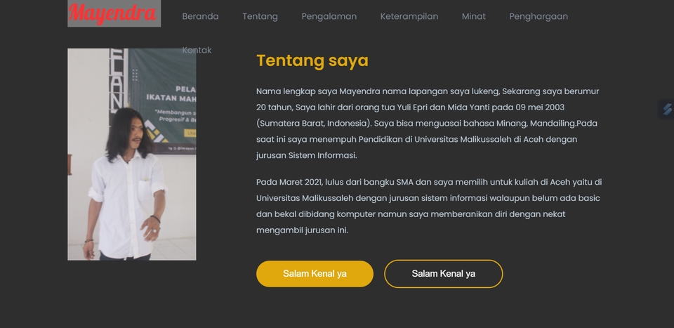 Web Development - Website Portfolio Pribadi - 5
