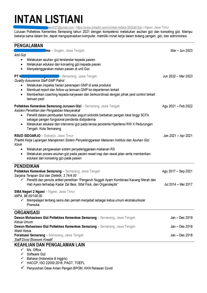 Portfolio & Resume - JASA DESIGN CV ATS - 2