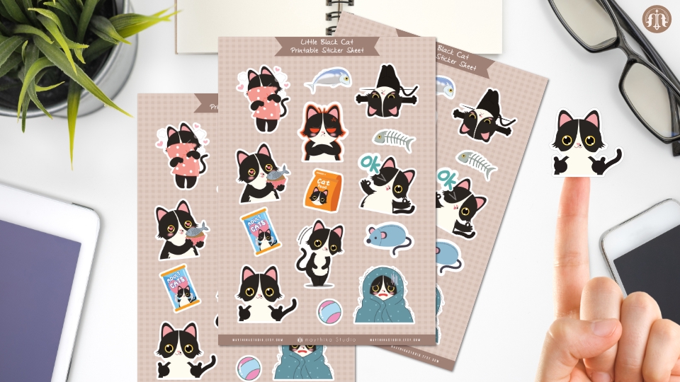สติ๊กเกอร์แมวน่ารัก ออกแบบสีสันสดใส น่ารักเหมาะกับทุกเพศทุกวัย ออกแบบ sticker สไตล์น่ารัก ออกแบบสติ๊กเกอร์ line ออกแบบ sticker น่ารัก