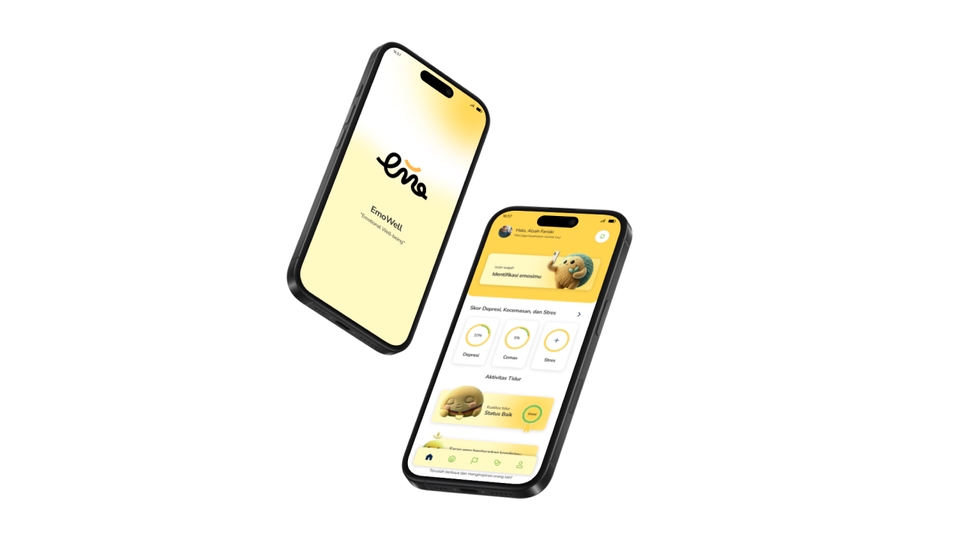 Desain aplikasi mobile UI UX dengan logo Lomo dan tampilan dashboard