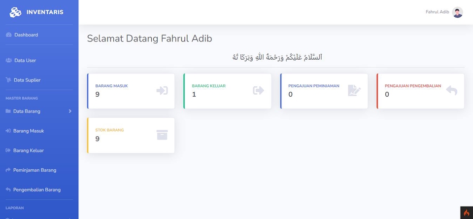 Dashboard website dengan fitur untuk pembuatan website toko online, company profile, dan blog, cocok untuk freelancer dan bisnis di Indonesia.