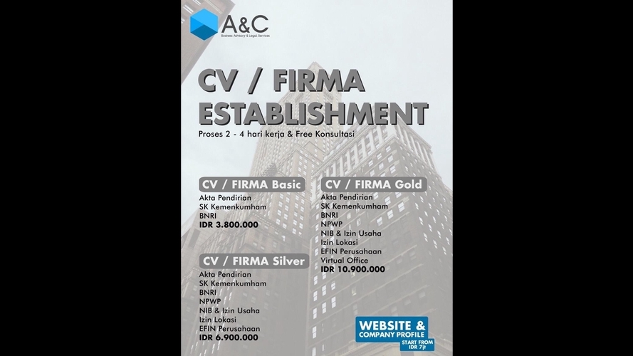 Hukum - Jasa Pendirian PT/CV/Firma/Yayasan - 3