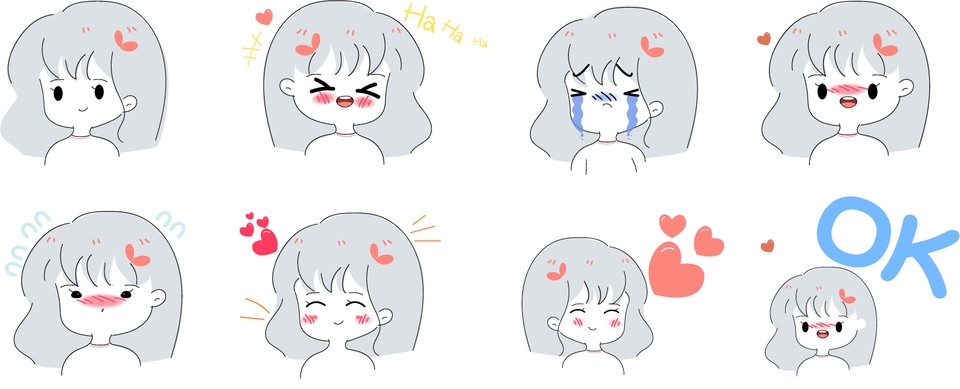 ออกแบบ LINE Sticker - รับวาด ออกแบบ Sticker Line น่ารักๆ ราคาประหยัด ตามแบบที่ลูกค้าต้องการ - 9