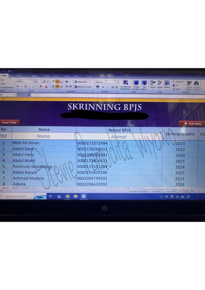 Jasa input data online, contoh data entry untuk input data peserta BPJS