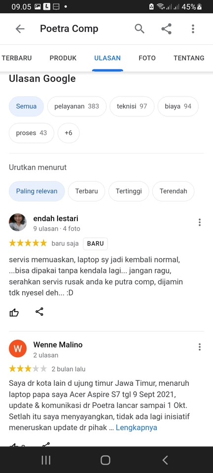 Memberi Review - "ESTA" Jasa Review Google Business Organik,  Terpercaya, 1 Hari Jadi.  Untuk 6 Review. - 3