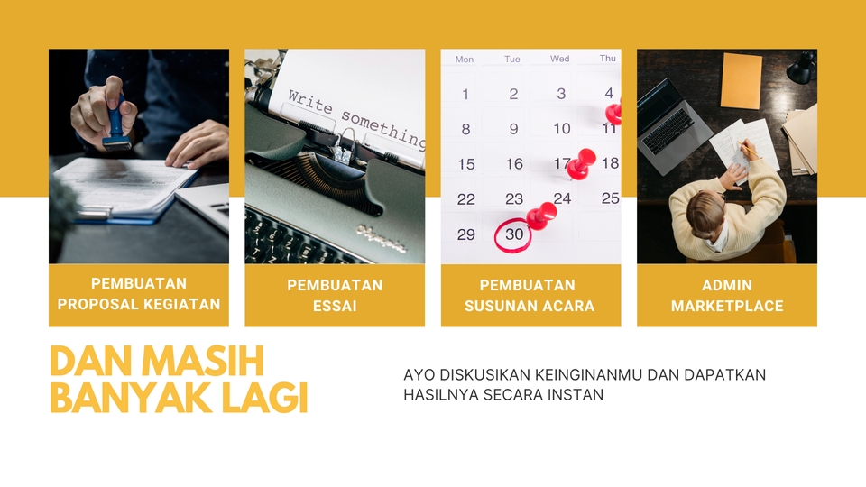 Jasa input data online: pembuatan proposal kegiatan, essay, susunan acara dan admin marketplace. Entri data freelance Indonesia.