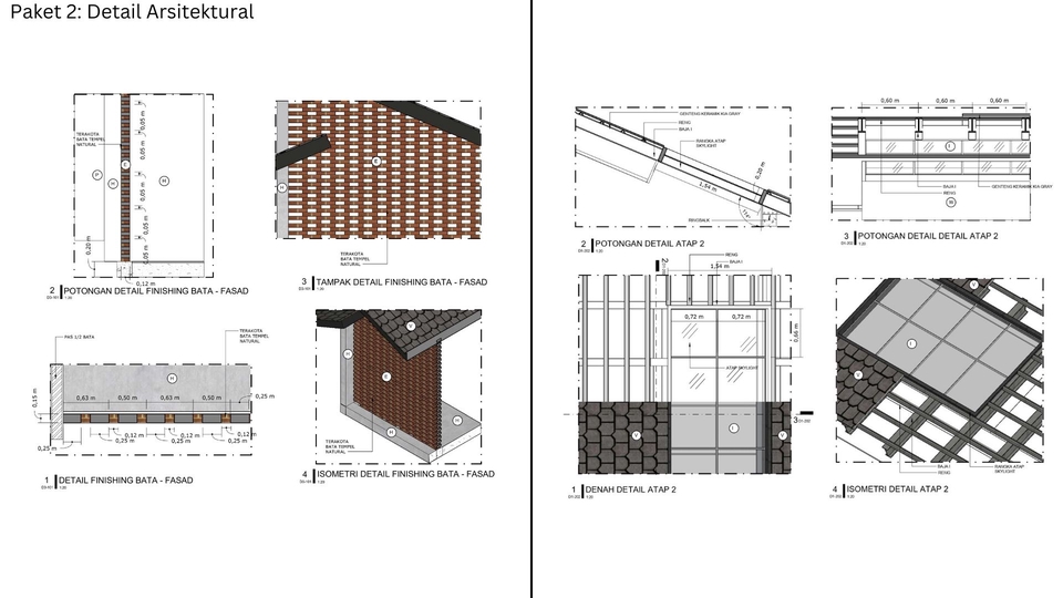 CAD Drawing - Gambar Kerja 2D AutoCad (As Built Drawing) dan Detail Arsitektural - 7