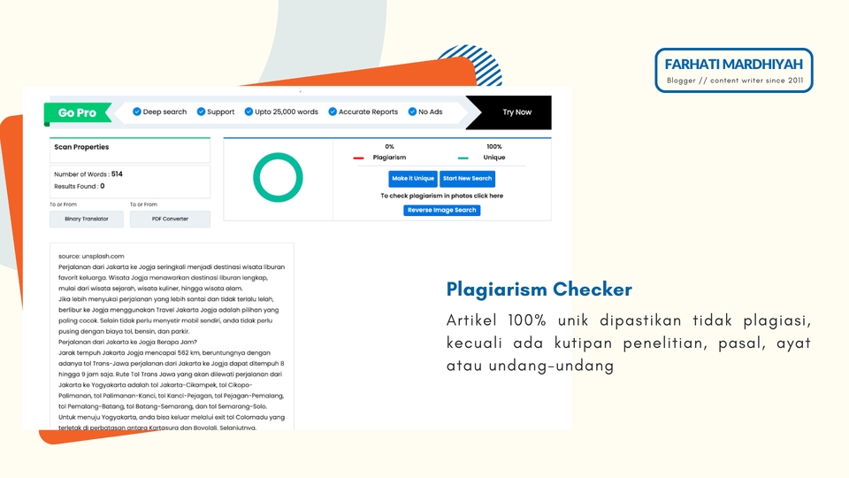 Penulisan Konten - Arikel SEO, Content Website dan Blog ll 100% lolos plagiasi, enak dibaca, bisa dibantu Riset KEYWORD - 7