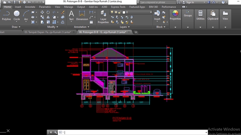 CAD Drawing - AUTOCAD 2D-1 Hari Jadi-Gambar Kerja-IMB-50.000/m2 (Nego)-Terima Design 3D SKETCHUP-Harga Disesuaikan - 2