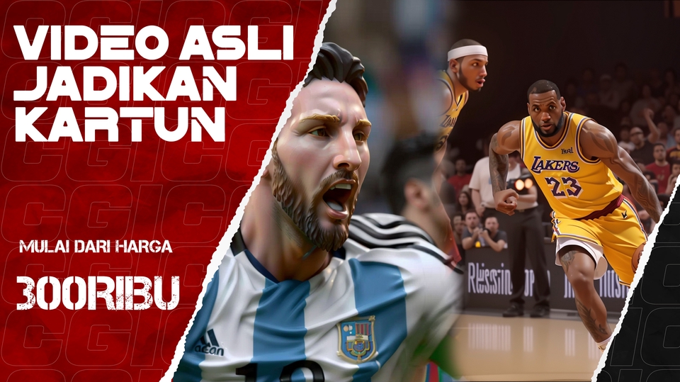 Jasa Lainnya di Visual dan Audio - Membuat Animasi kartun dari Video asli menggunakan AI