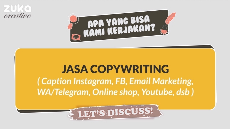 Caption Sosial Media - Copwriting untuk Berbagai Media Promosi (1 Hari Jadi) - 1