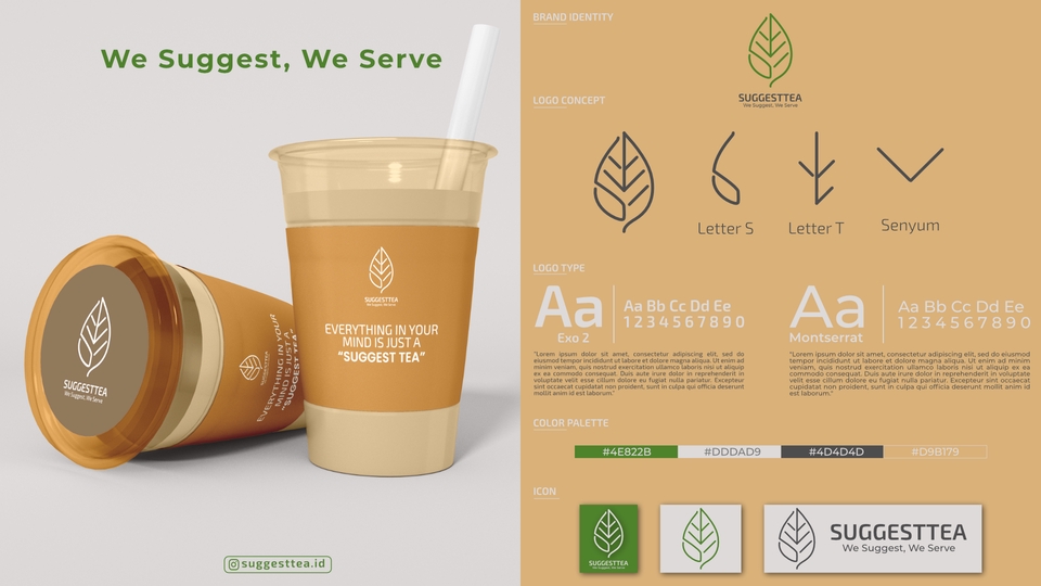 Desain logo minuman dengan konsep modern dan minimalis, cocok untuk usaha minuman seperti kafe, restoran, dan kedai kopi.  Jasa desain logo online, membuat logo online, desain logo, logo online shop.