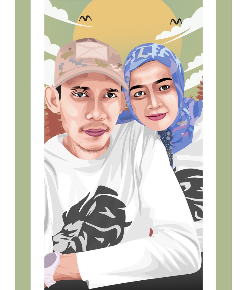 Gambar Potret - DESAIN VECTOR, 1 HARI JADI - 6