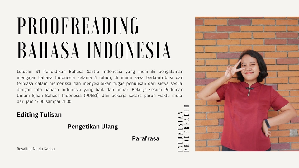 Proofreading - Proofreading and Editing Service Bahasa Indonesia Artikel/Fiksi - 1