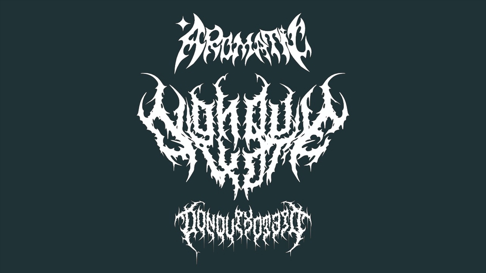 Design Logo Brand dengan gaya Metal