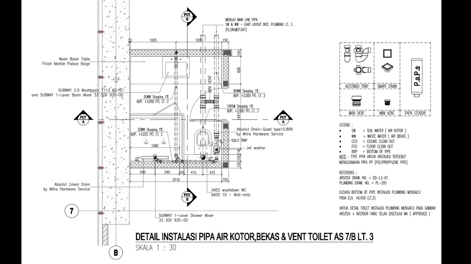 CAD Drawing - Desain gambar kerja MEP - 1