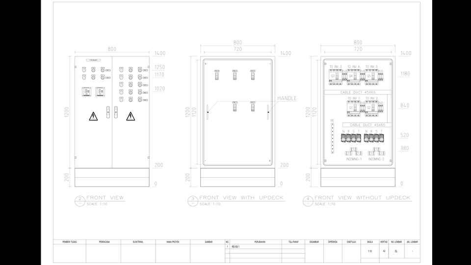 CAD Drawing - DESAIN INSTALASI TITIK LAMPU & PANEL LISTRIK TEGANGAN RENDAH 220V - 380V - 1