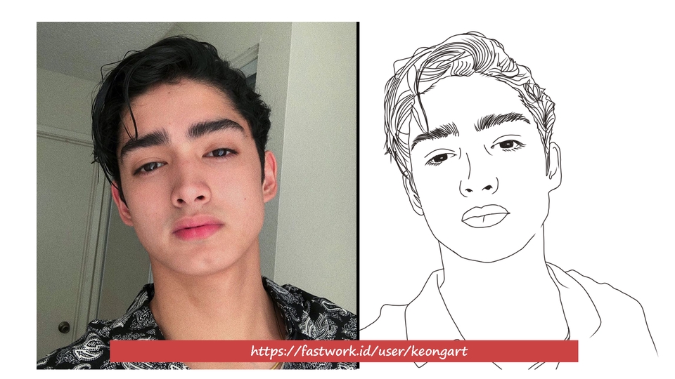Gambar Potret - GAMBAR LINE ART OUTLINE WAJAH ANDA 12 JAM JADI - 2