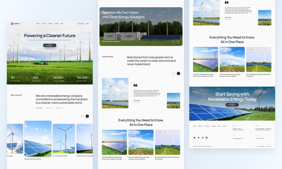 Jasa desain website profesional, desain web modern untuk energi terbarukan, harga jasa pembuatan web murah