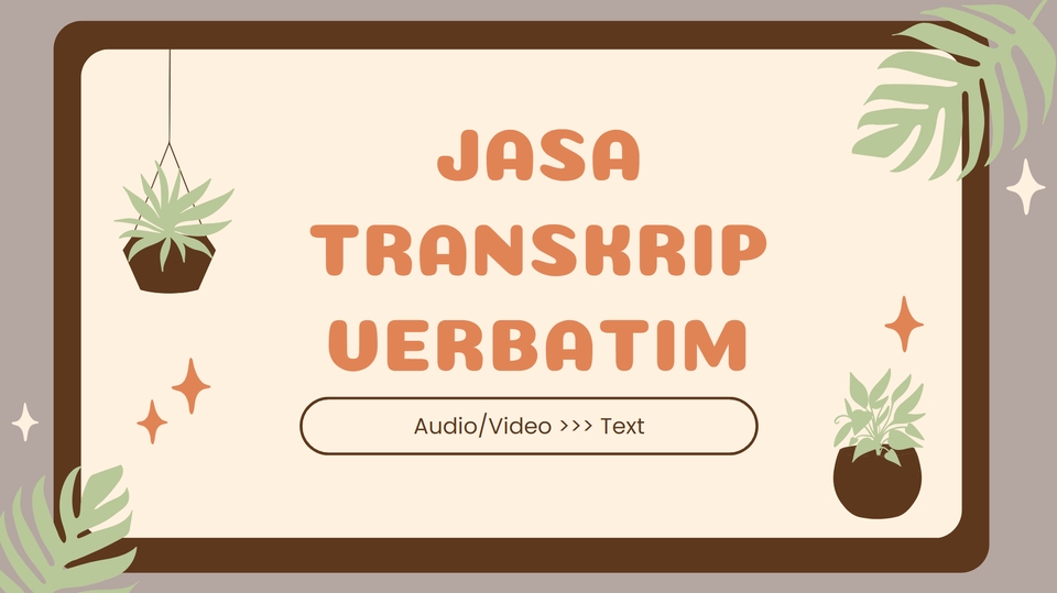 Pengetikan Umum - Transkrip Verbatim Video/Audio to Text - 1