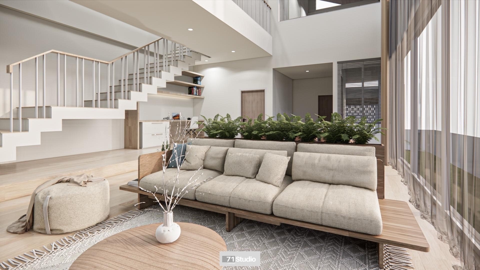 รับออกแบบตกแต่งภายในบ้านพักอาศัย สไตล์โมเดิร์น พร้อมเฟอร์นิเจอร์