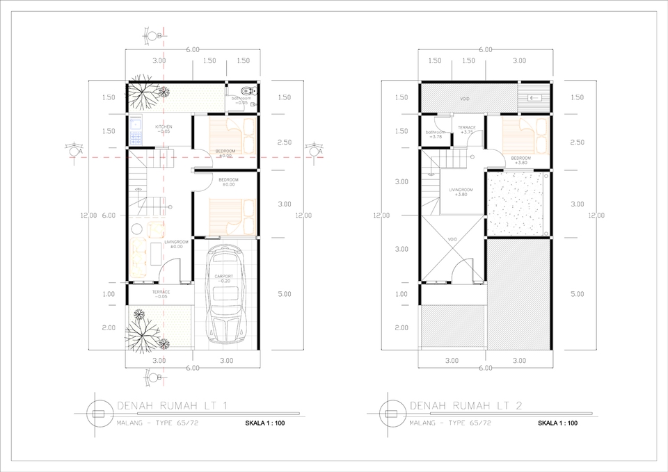 CAD Drawing - JASA DESAIN 2D/3D RUMAH TINGGAL,TOKO,RUKO,OFFICE, DALAM 1 MINGGU - 2