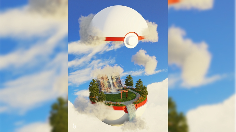 รับปั้นโมเดล3D พ็อกเก็ตบอลโลกสวย