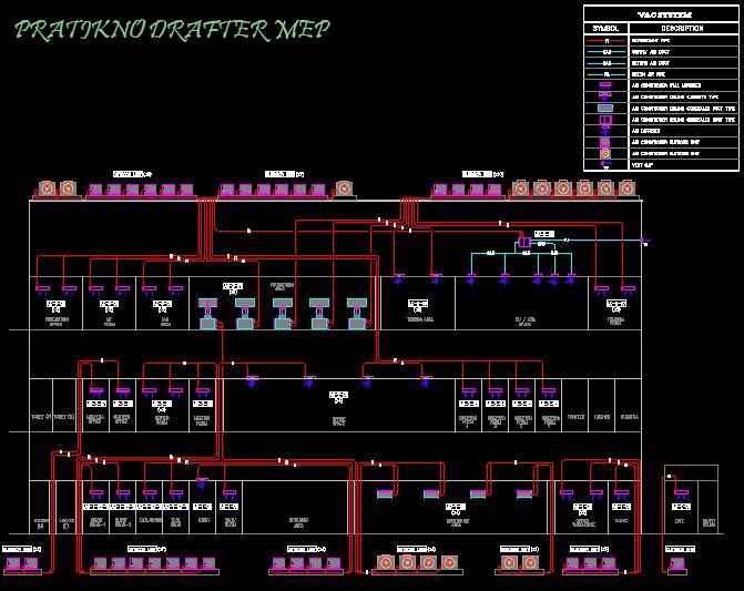 CAD Drawing - Design AC HVAC, AC AHU & Ducting - 2