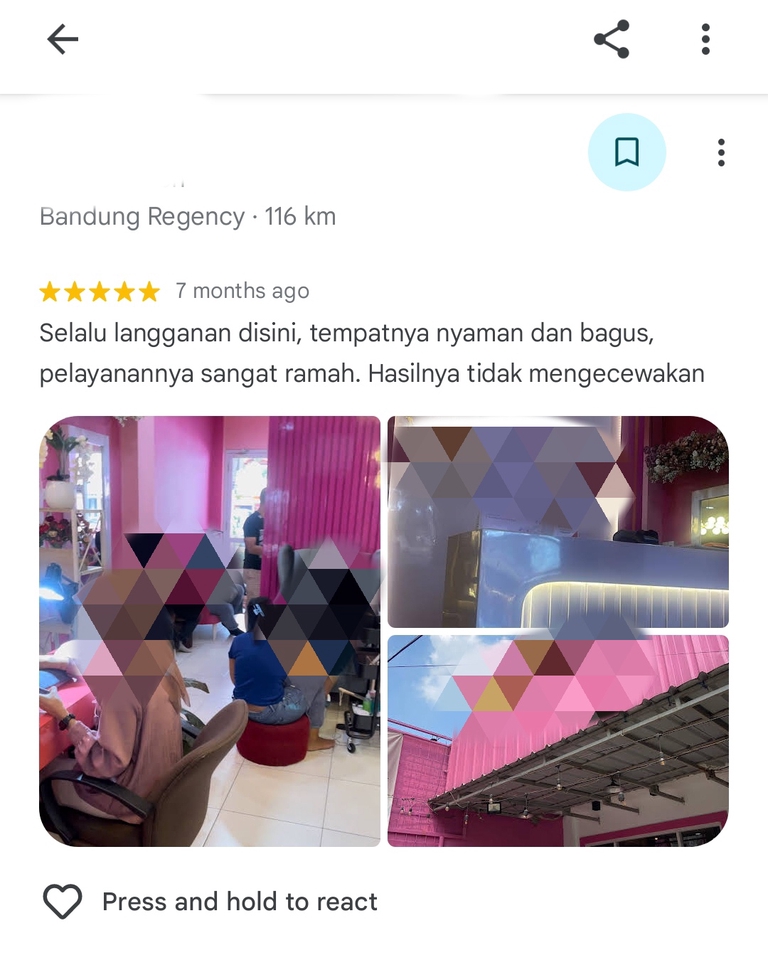 Jasa review Google Bisnis untuk salon di Bandung Regency dengan pelayanan ramah dan hasil memuaskan