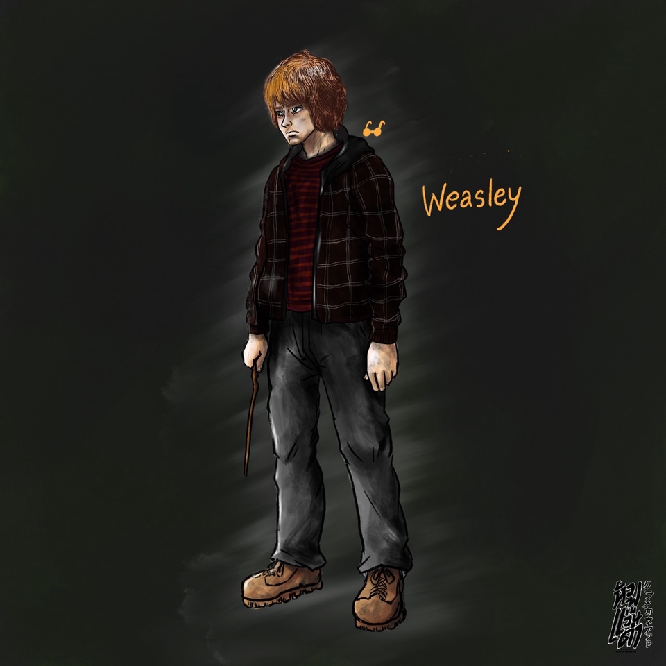 วาดแฟนอาร์ต รอน วีสลีย์ แฟนอาร์ตการ์ตูน