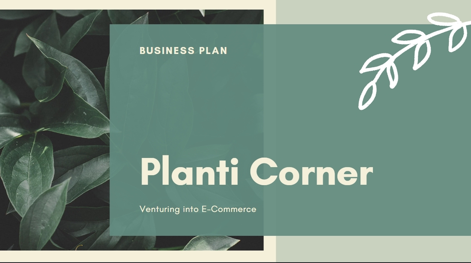 รับทำ presentation แผนธุรกิจ ธุรกิจ รับทำ presentation e-commerce Planti Corner presentation สวย มืออาชีพ