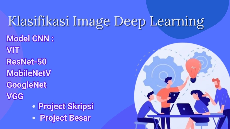 Jasa Lainnya di Web dan Pemrograman - classification Image CNN Deep Learnig, Source code Project
