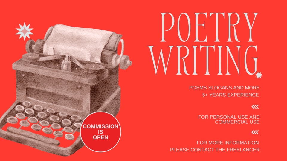 เขียนนิยาย / เรื่องสั้น - รับแต่งบทประพันธ์ ประเภทกลอน คำขวัญ ทุกประเภท (TH-EN) - 1