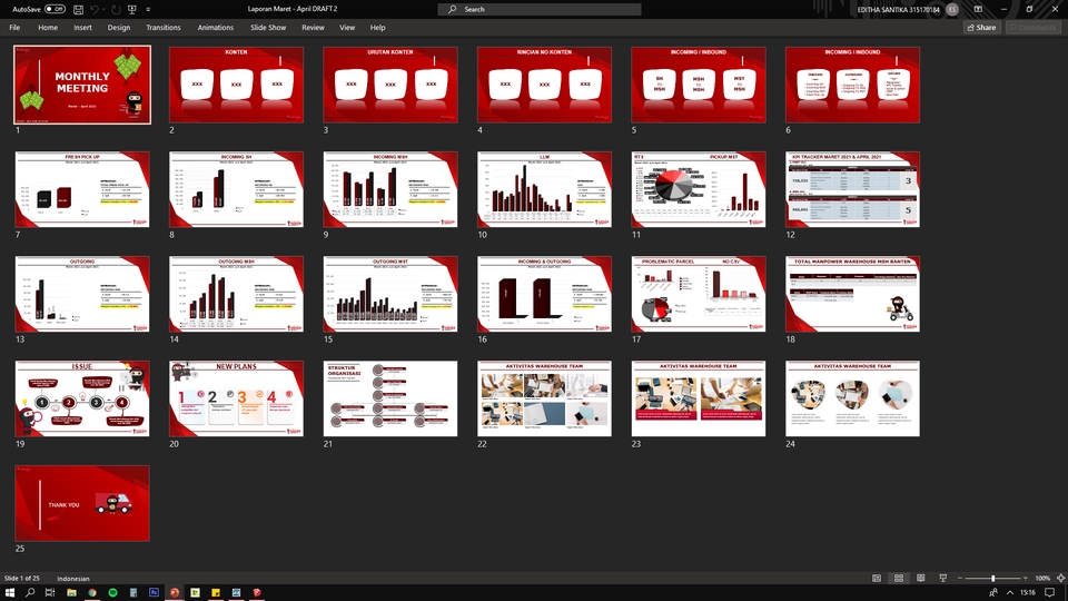 Jasa pembuatan presentasi powerpoint dengan desain menarik dan profesional.