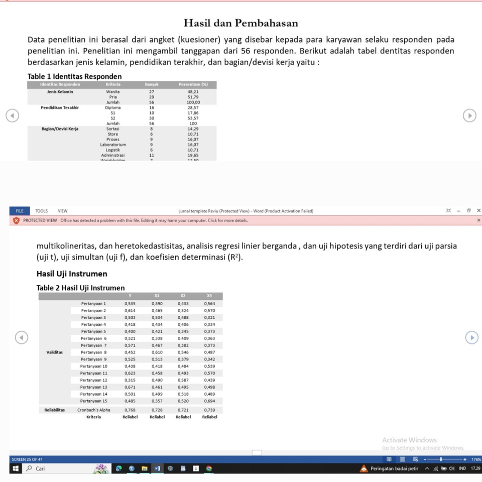 Analisis Data Regresi Linear Berganda, dan Uji Hipotesis SPSS: jasa olah data, analisis data statistik, jasa statistik.