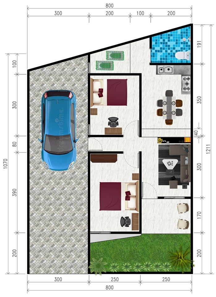 CAD Drawing - Desain Rumah Modern Minimalis Murah - 4