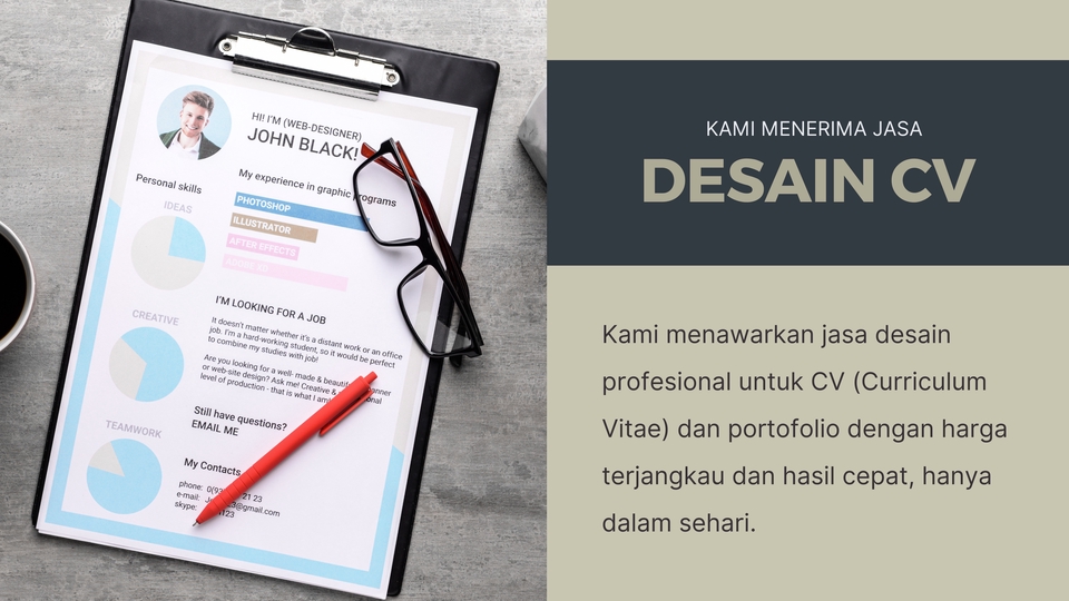 Jasa Lainnya di Desain Grafik - Jasa Desain CV atau Portofolio Murah Sehari Jadi