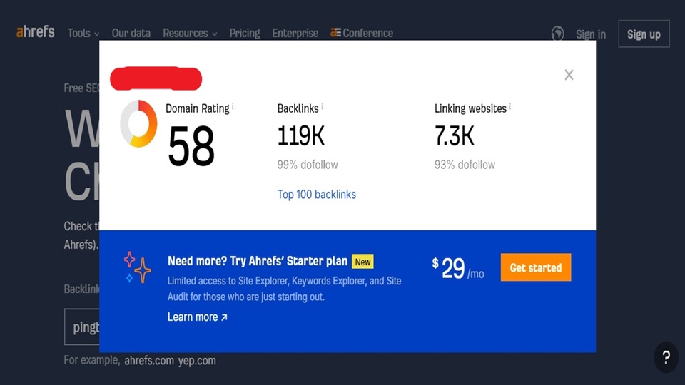 Jasa SEO Murah: Cek peringkat domain, backlink, dan linking website dengan Ahrefs. Dapatkan harga jasa SEO terbaik dan terpercaya.