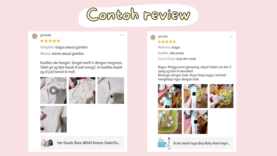 Memberi Review - Jasa Review / Ulasan Shopee & Tokopedia - 4