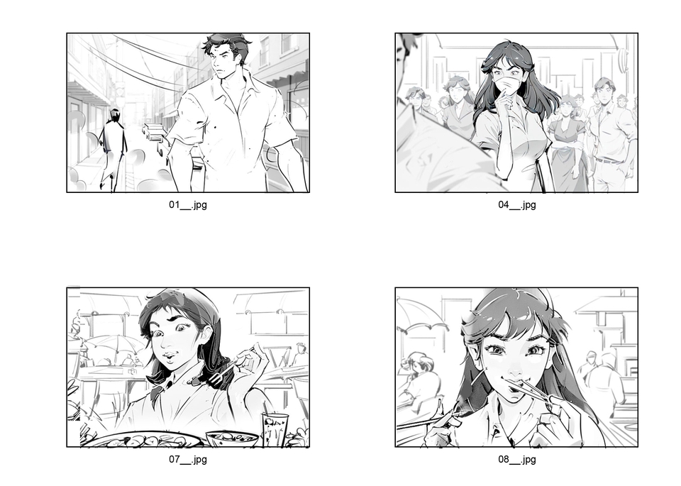 วาด/ออกแบบสตอรี่บอร์ด - Storyboard For Advertising. - 5