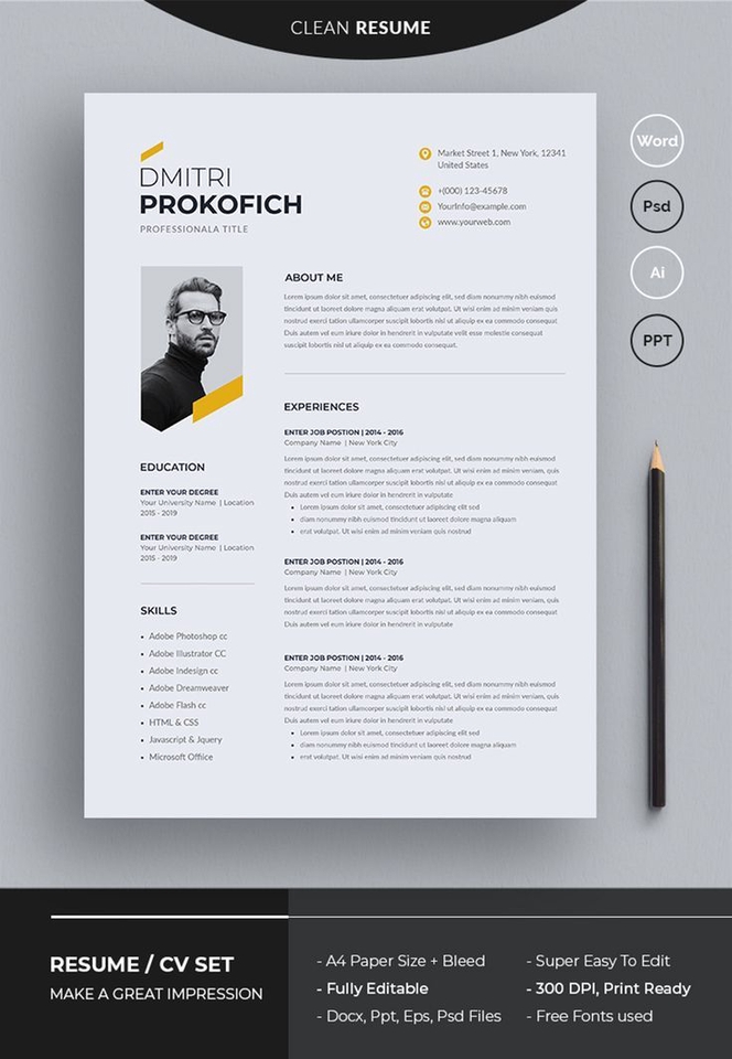 Portfolio & Resume - Desain Template Resume/CV  dan Portofolio fotografi - 8