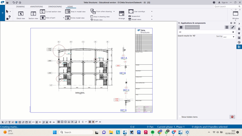 3D & Perspektif - Jasa pemodelan desain 3d bangunan baja/beton menggunakan software Tekla Structures - 5