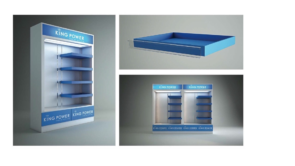 ออกแบบตกแต่งภายในร้านค้า king power บูธสวยทันสมัย