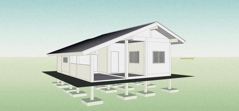 3D Perspective - ขึ้นโมเดลอาคาร 3 มิติ ด้วยโปรแกรม Sketchup - 6