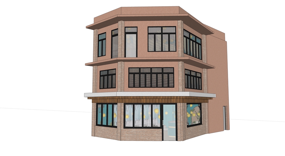 3D Perspective - ออกแบบรีโนเวทตึกแถว /ออกแบบร้า / ออกแบบร้านนวด / ออกแบบภาพ 3D ตึกแถวอาคาร - 3