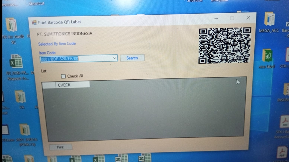 Aplikasi Desktop - Label QR COde - 1